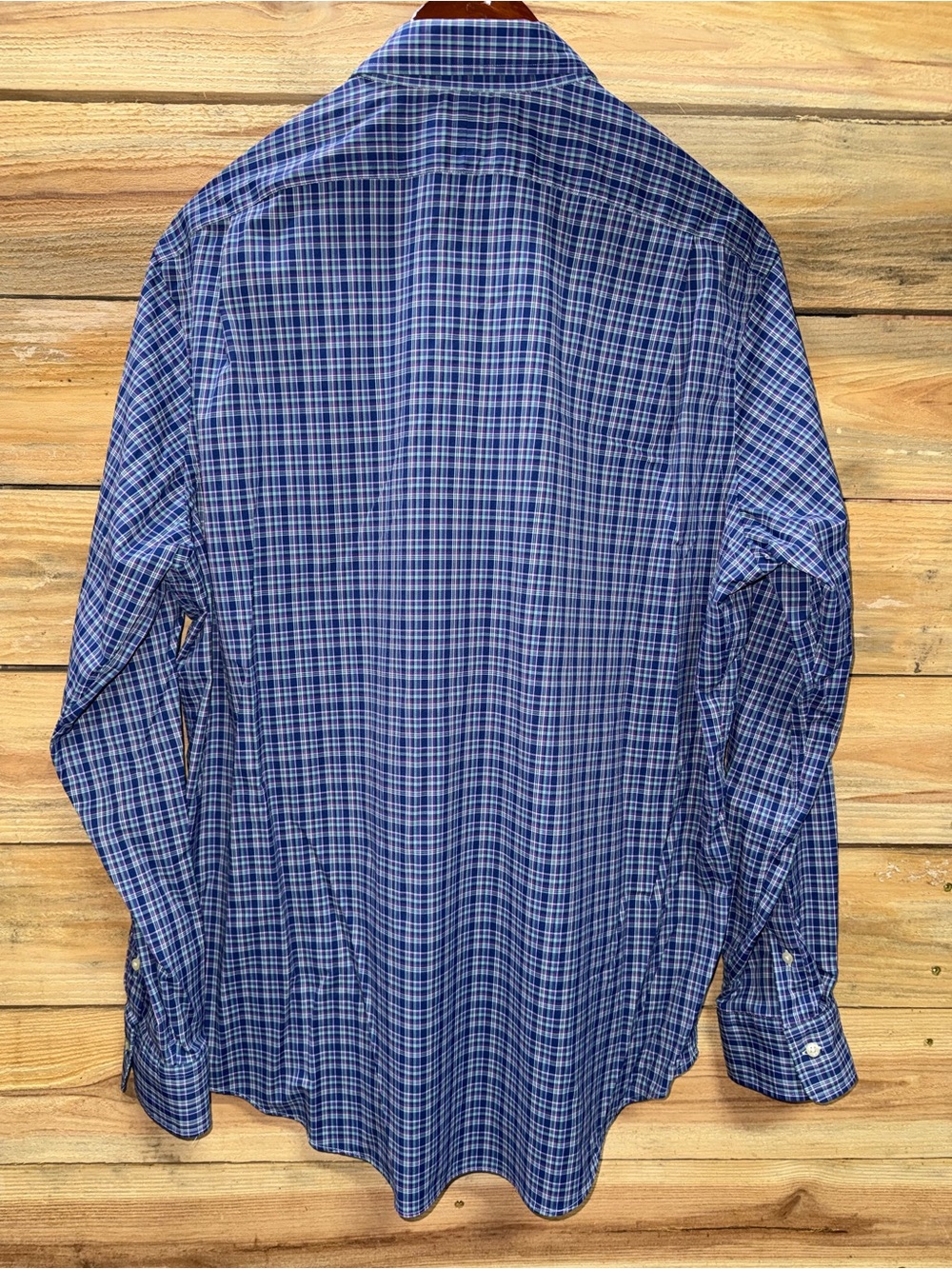 Ralph Lauren Polo Men’s Blue Plaid Button-Down Collared Shirt, XXL - Picture 2 of 4